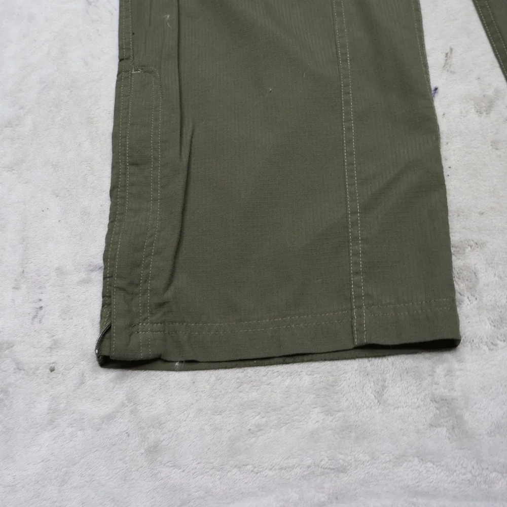 North Face Pants Men 36x33 Green Convertible Cargo Ripstop Light Wind Rain Hike